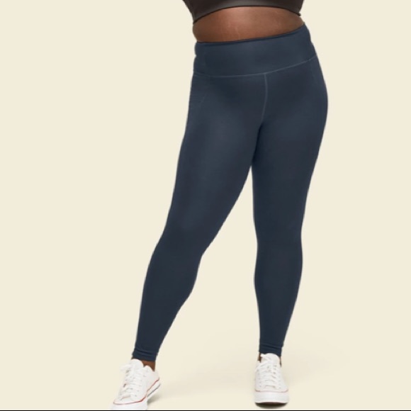 girlfriend collective Pants - Girlfriend High Waisted Midnight Blue Leggings